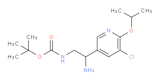 tert-butyl N-{2-amino-2-[5-chloro-6-(propan-2-yloxy)pyridin-3-yl]ethyl}carbamate