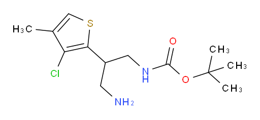 tert-butyl N-[3-amino-2-(3-chloro-4-methylthiophen-2-yl)propyl]carbamate