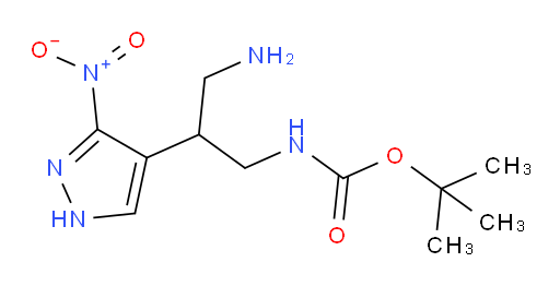 tert-butyl N-[3-amino-2-(3-nitro-1H-pyrazol-4-yl)propyl]carbamate