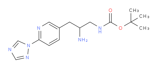 tert-butyl N-{2-amino-3-[6-(1H-1,2,4-triazol-1-yl)pyridin-3-yl]propyl}carbamate