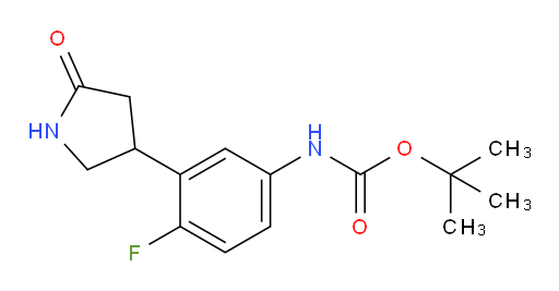 tert-butyl N-[4-fluoro-3-(5-oxopyrrolidin-3-yl)phenyl]carbamate