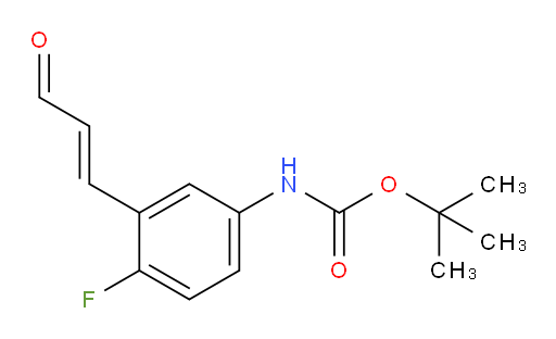 tert-butyl N-[4-fluoro-3-(3-oxoprop-1-en-1-yl)phenyl]carbamate