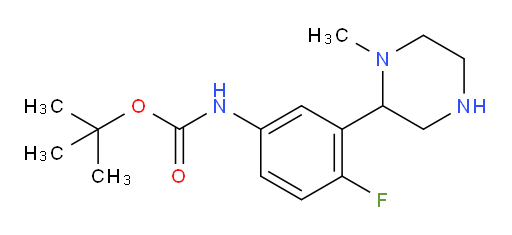 tert-butyl N-[4-fluoro-3-(1-methylpiperazin-2-yl)phenyl]carbamate