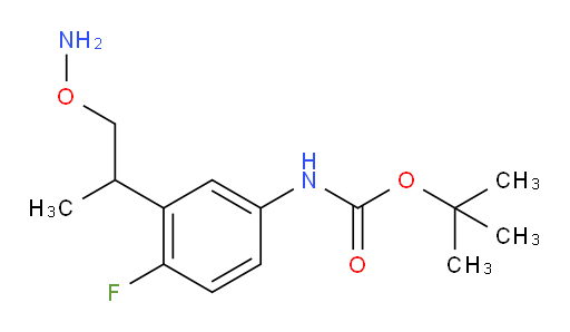 tert-butyl N-{3-[1-(aminooxy)propan-2-yl]-4-fluorophenyl}carbamate