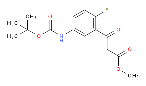 methyl 3-(5-{[(tert-butoxy)carbonyl]amino}-2-fluorophenyl)-3-oxopropanoate