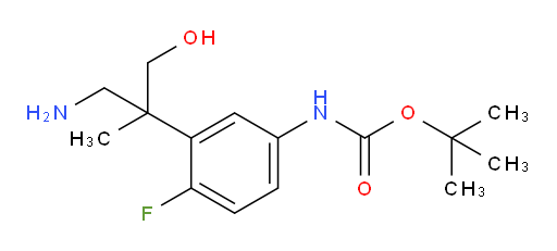 tert-butyl N-[3-(1-amino-3-hydroxy-2-methylpropan-2-yl)-4-fluorophenyl]carbamate