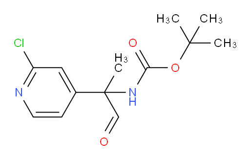 tert-butyl N-[2-(2-chloropyridin-4-yl)-1-oxopropan-2-yl]carbamate