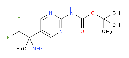 tert-butyl N-[5-(2-amino-1,1-difluoropropan-2-yl)pyrimidin-2-yl]carbamate