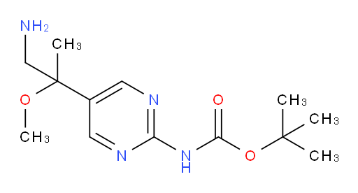 tert-butyl N-[5-(1-amino-2-methoxypropan-2-yl)pyrimidin-2-yl]carbamate