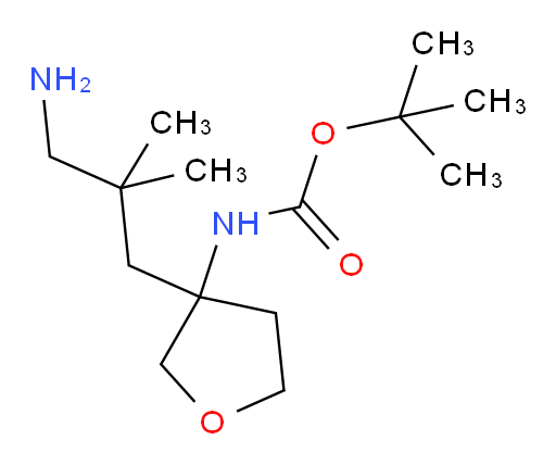 tert-butyl N-[3-(3-amino-2,2-dimethylpropyl)oxolan-3-yl]carbamate
