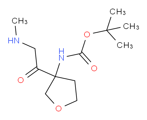 tert-butyl N-{3-[2-(methylamino)acetyl]oxolan-3-yl}carbamate