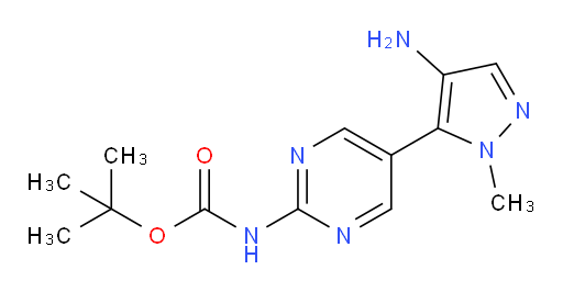 tert-butyl N-[5-(4-amino-1-methyl-1H-pyrazol-5-yl)pyrimidin-2-yl]carbamate