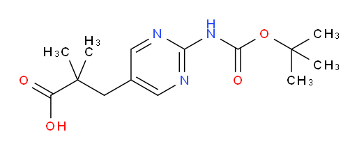 3-(2-{[(tert-butoxy)carbonyl]amino}pyrimidin-5-yl)-2,2-dimethylpropanoic acid
