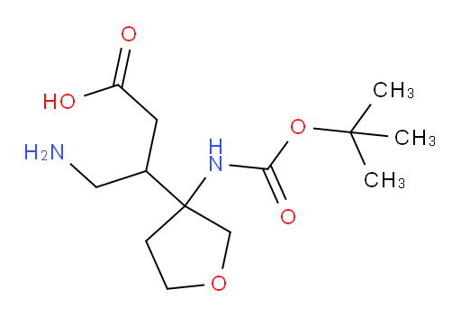 4-amino-3-(3-{[(tert-butoxy)carbonyl]amino}oxolan-3-yl)butanoic acid