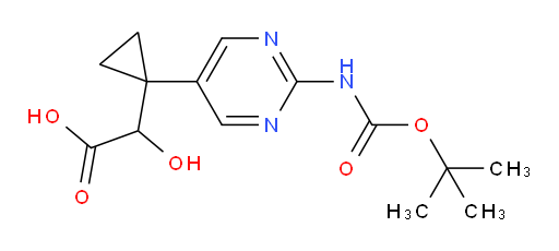 2-[1-(2-{[(tert-butoxy)carbonyl]amino}pyrimidin-5-yl)cyclopropyl]-2-hydroxyacetic acid