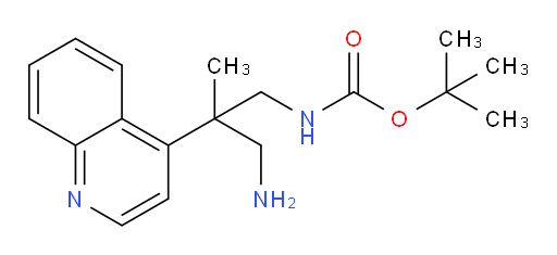 tert-butyl N-[3-amino-2-methyl-2-(quinolin-4-yl)propyl]carbamate