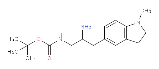 tert-butyl N-[2-amino-3-(1-methyl-2,3-dihydro-1H-indol-5-yl)propyl]carbamate