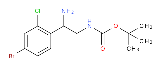 tert-butyl N-[2-amino-2-(4-bromo-2-chlorophenyl)ethyl]carbamate
