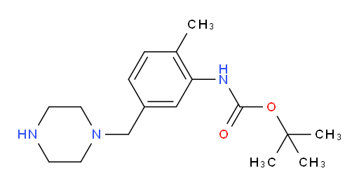 tert-butyl N-{2-methyl-5-[(piperazin-1-yl)methyl]phenyl}carbamate