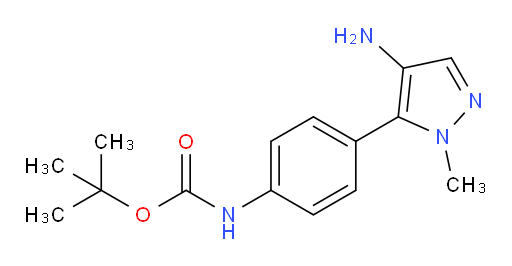 tert-butyl N-[4-(4-amino-1-methyl-1H-pyrazol-5-yl)phenyl]carbamate