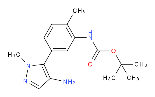 tert-butyl N-[5-(4-amino-1-methyl-1H-pyrazol-5-yl)-2-methylphenyl]carbamate
