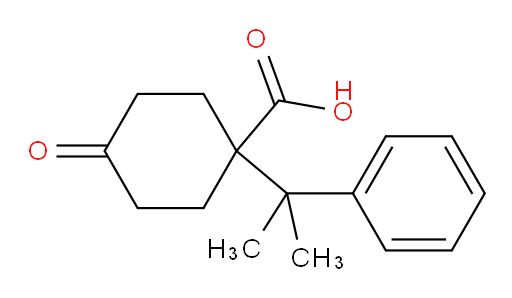 4-oxo-1-(2-phenylpropan-2-yl)cyclohexane-1-carboxylic acid