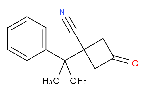 3-oxo-1-(2-phenylpropan-2-yl)cyclobutane-1-carbonitrile