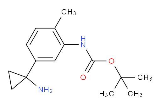tert-butyl N-[5-(1-aminocyclopropyl)-2-methylphenyl]carbamate