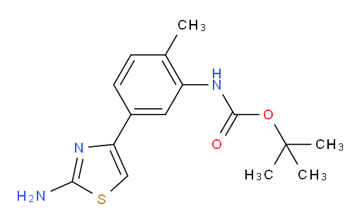 tert-butyl N-[5-(2-amino-1,3-thiazol-4-yl)-2-methylphenyl]carbamate