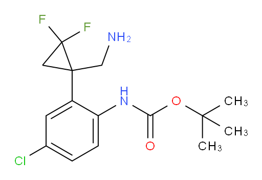 tert-butyl N-{2-[1-(aminomethyl)-2,2-difluorocyclopropyl]-4-chlorophenyl}carbamate