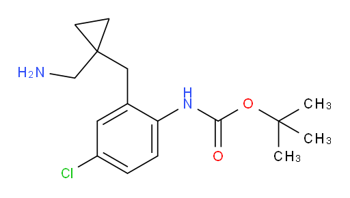 tert-butyl N-(2-{[1-(aminomethyl)cyclopropyl]methyl}-4-chlorophenyl)carbamate