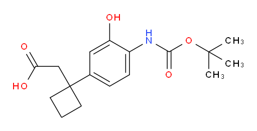 2-[1-(4-{[(tert-butoxy)carbonyl]amino}-3-hydroxyphenyl)cyclobutyl]acetic acid