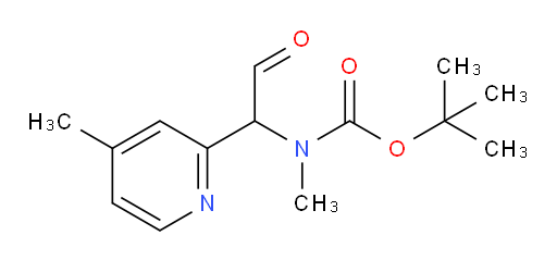 tert-butyl N-methyl-N-[1-(4-methylpyridin-2-yl)-2-oxoethyl]carbamate