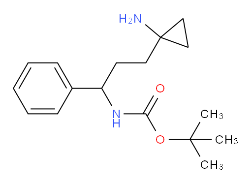 tert-butyl N-[3-(1-aminocyclopropyl)-1-phenylpropyl]carbamate