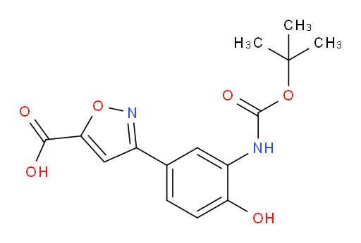 3-(3-{[(tert-butoxy)carbonyl]amino}-4-hydroxyphenyl)-1,2-oxazole-5-carboxylic acid