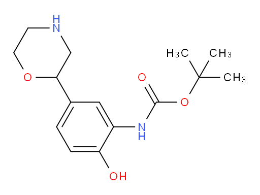 tert-butyl N-[2-hydroxy-5-(morpholin-2-yl)phenyl]carbamate