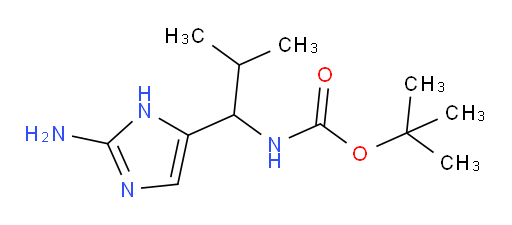 tert-butyl N-[1-(2-amino-1H-imidazol-5-yl)-2-methylpropyl]carbamate