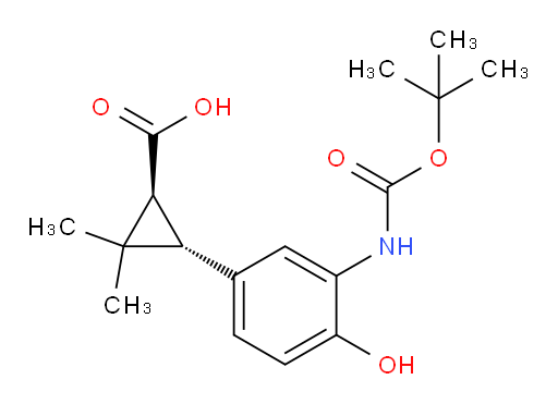 rac-(1R,3R)-3-(3-{[(tert-butoxy)carbonyl]amino}-4-hydroxyphenyl)-2,2-dimethylcyclopropane-1-carboxylic acid