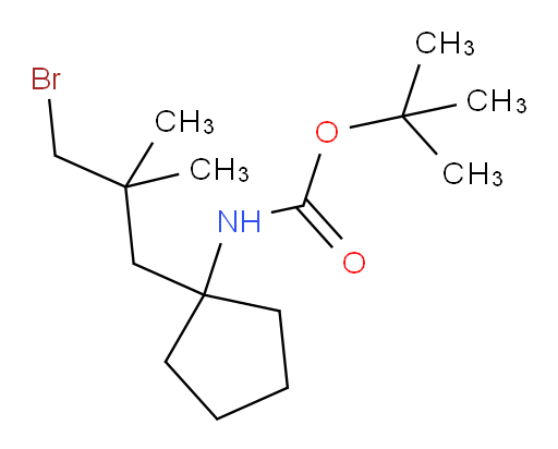 tert-butyl N-[1-(3-bromo-2,2-dimethylpropyl)cyclopentyl]carbamate
