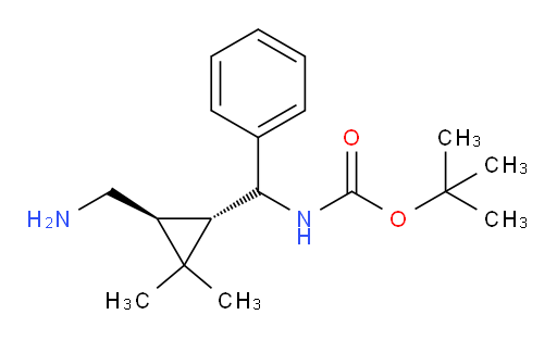 rac-tert-butyl N-{[(1R,3R)-3-(aminomethyl)-2,2-dimethylcyclopropyl](phenyl)methyl}carbamate