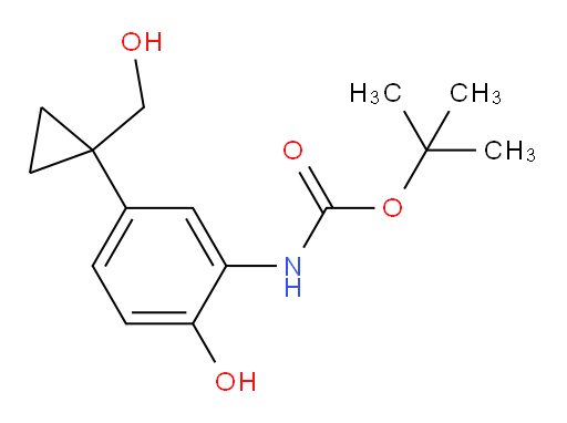 tert-butyl N-{2-hydroxy-5-[1-(hydroxymethyl)cyclopropyl]phenyl}carbamate