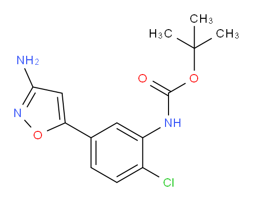 tert-butyl N-[5-(3-amino-1,2-oxazol-5-yl)-2-chlorophenyl]carbamate
