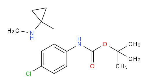 tert-butyl N-(4-chloro-2-{[1-(methylamino)cyclopropyl]methyl}phenyl)carbamate