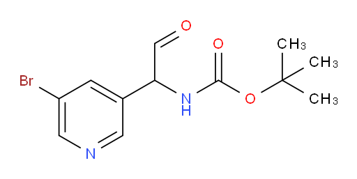 tert-butyl N-[1-(5-bromopyridin-3-yl)-2-oxoethyl]carbamate
