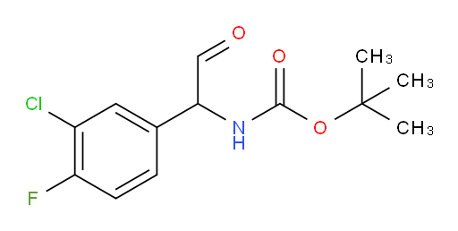 tert-butyl N-[1-(3-chloro-4-fluorophenyl)-2-oxoethyl]carbamate