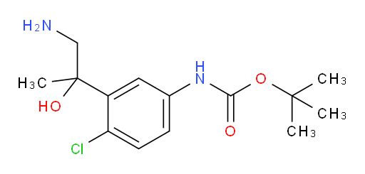 tert-butyl N-[3-(1-amino-2-hydroxypropan-2-yl)-4-chlorophenyl]carbamate