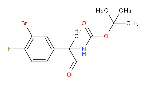 tert-butyl N-[2-(3-bromo-4-fluorophenyl)-1-oxopropan-2-yl]carbamate