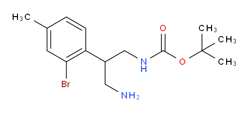 tert-butyl N-[3-amino-2-(2-bromo-4-methylphenyl)propyl]carbamate