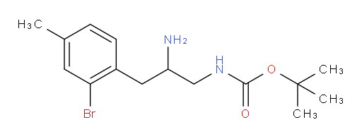 tert-butyl N-[2-amino-3-(2-bromo-4-methylphenyl)propyl]carbamate