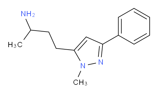 4-(1-methyl-3-phenyl-1H-pyrazol-5-yl)butan-2-amine